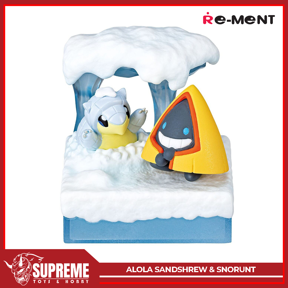 Re-Ment Miniature Pokemon World 3 Frozen Snow Field Snowfield - Alola Sandshrew Alolan Form & Snorun