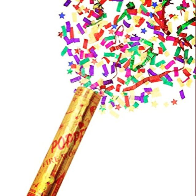 ( Khusus Pulau Jawa ) party popper ulang tahun / confetti 30 cm