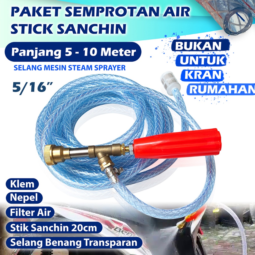 Lagi Ramai Paket Semprotan Stick Sanchin 2 Cm Jet Steam Sprayer  5 Meter 1 Meter   Paket Semprotan A