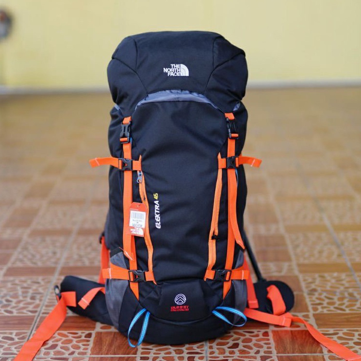 Serbu Baru  TAS RANSEL GUNUNG ELEKTRA 45L 5L  6L  TAS GUNUNG TNF CARRIER HIKING CAMPING OUTDOOR PROD