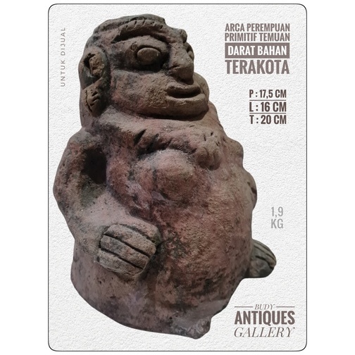 Arca Perempuan Primitif Majapahit Bahan Terakota Temuan