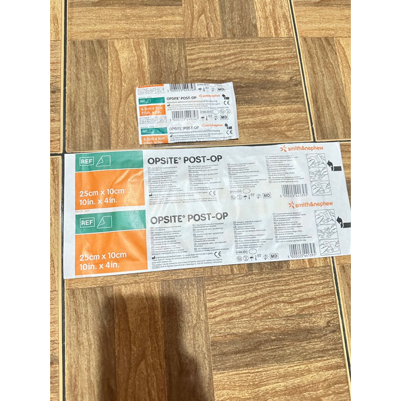 Plester Opsite 25cm x 10cm dan 6.5cm x 5cm