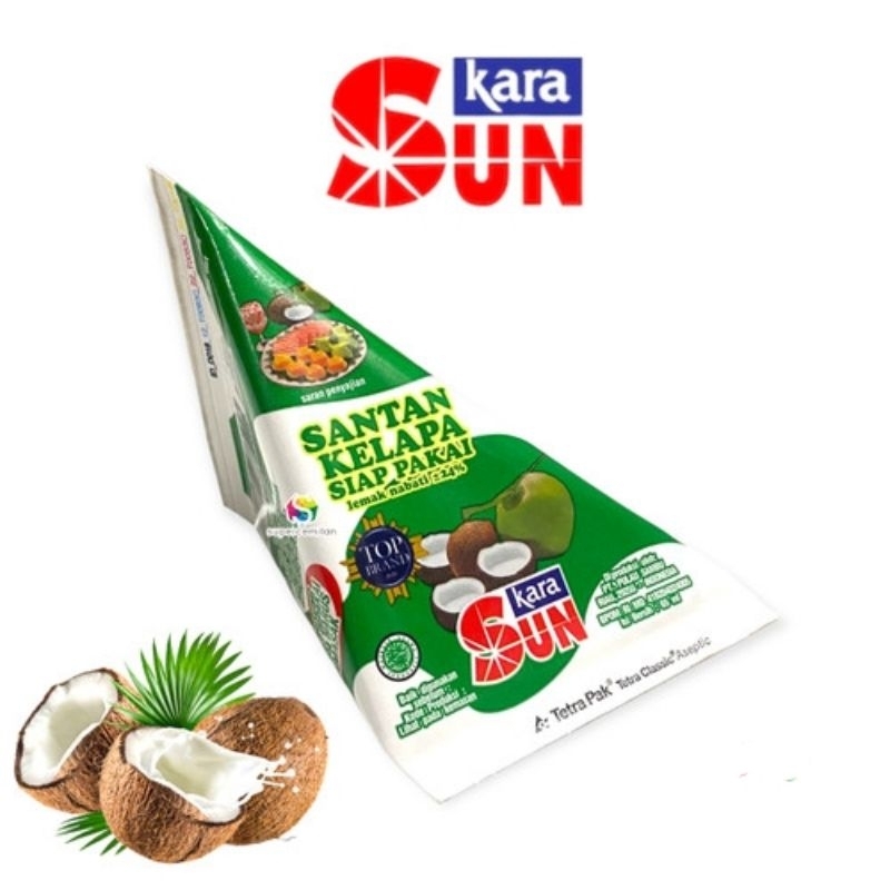 

[3 Pcs] Sun Kara Santan Kelapa Instant Siap Pakai 65ml