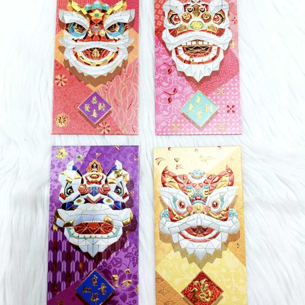 

Angpao Imlek Barongsai 4139 Bahan Kertas Artpaper Tebal Ukuran Besar Isi 4 Pcs Aksen Hidup Motif Mix