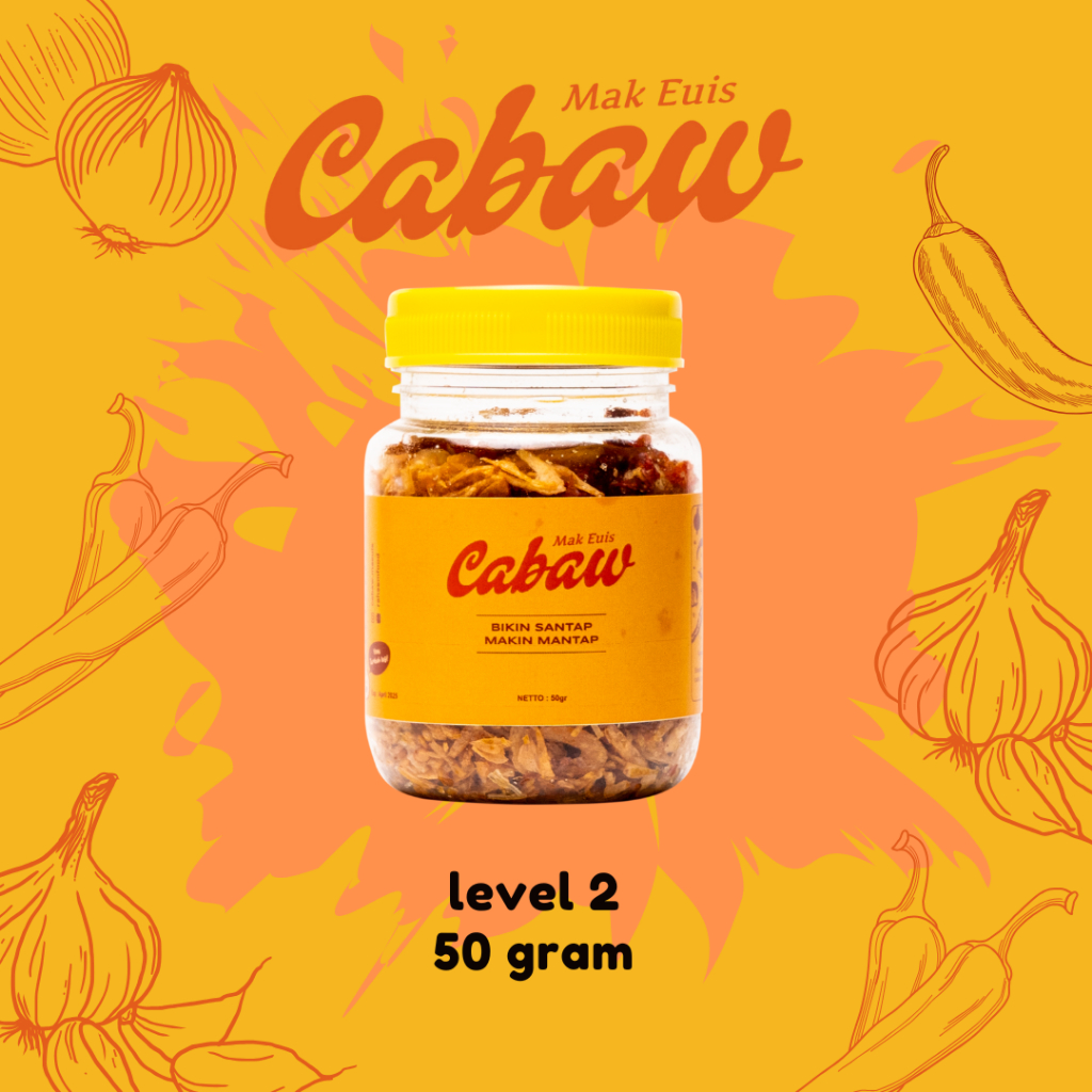 

Bawang Goreng Asli Premium CABAW MA EUIS Level 2 (50 GRAM) | Murni Tanpa Tepung, Original Gurih dan Renyah Pedas