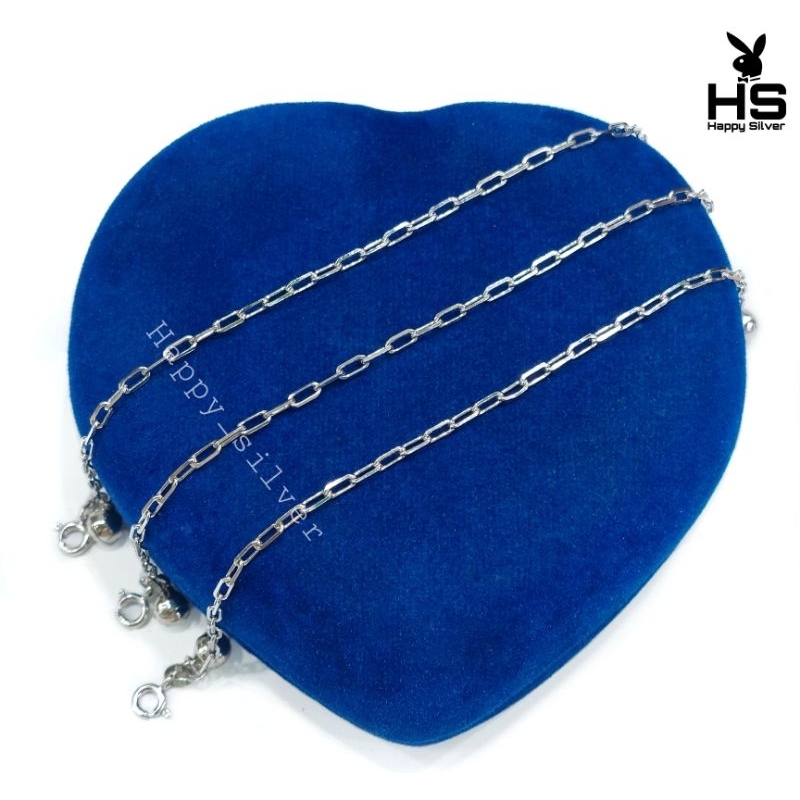 Gelang Perak Asli 925 Lapis Emas Putih Model Rantai Catena + kerincing - Perhiasan Perak Wanita Ada 