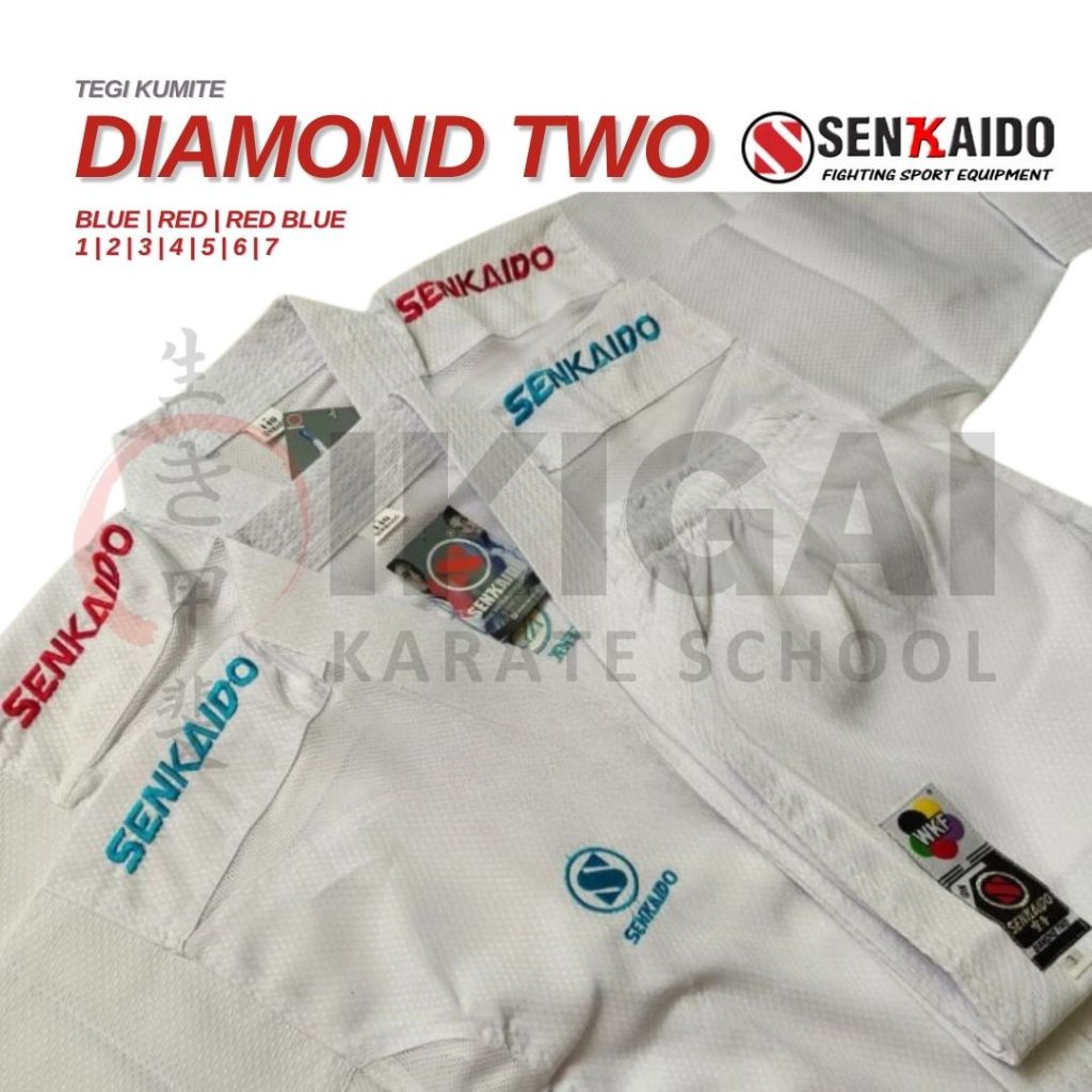 SENKAIDO DIAMOND TWO TEGI KUMITE Karate-Gi Baju Karate