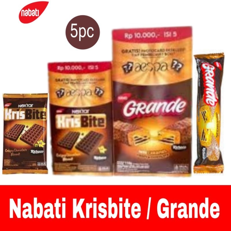 

Nabati Grande wafer Nextar Krisbite waffle biskuit isi 5pc