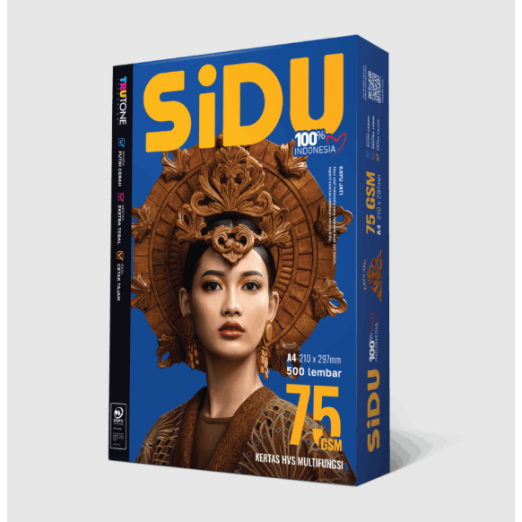

KERTAS HVS SIDU A4 75 GR / 1 RIM ISI 500 LBR / KERTAS PRINT / KERTAS FOTO COPY (1 rim)
