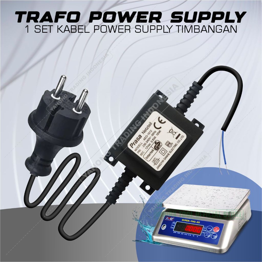 1 Set Kabel Power Trafo Power Supply Timbangan Digital Super SS