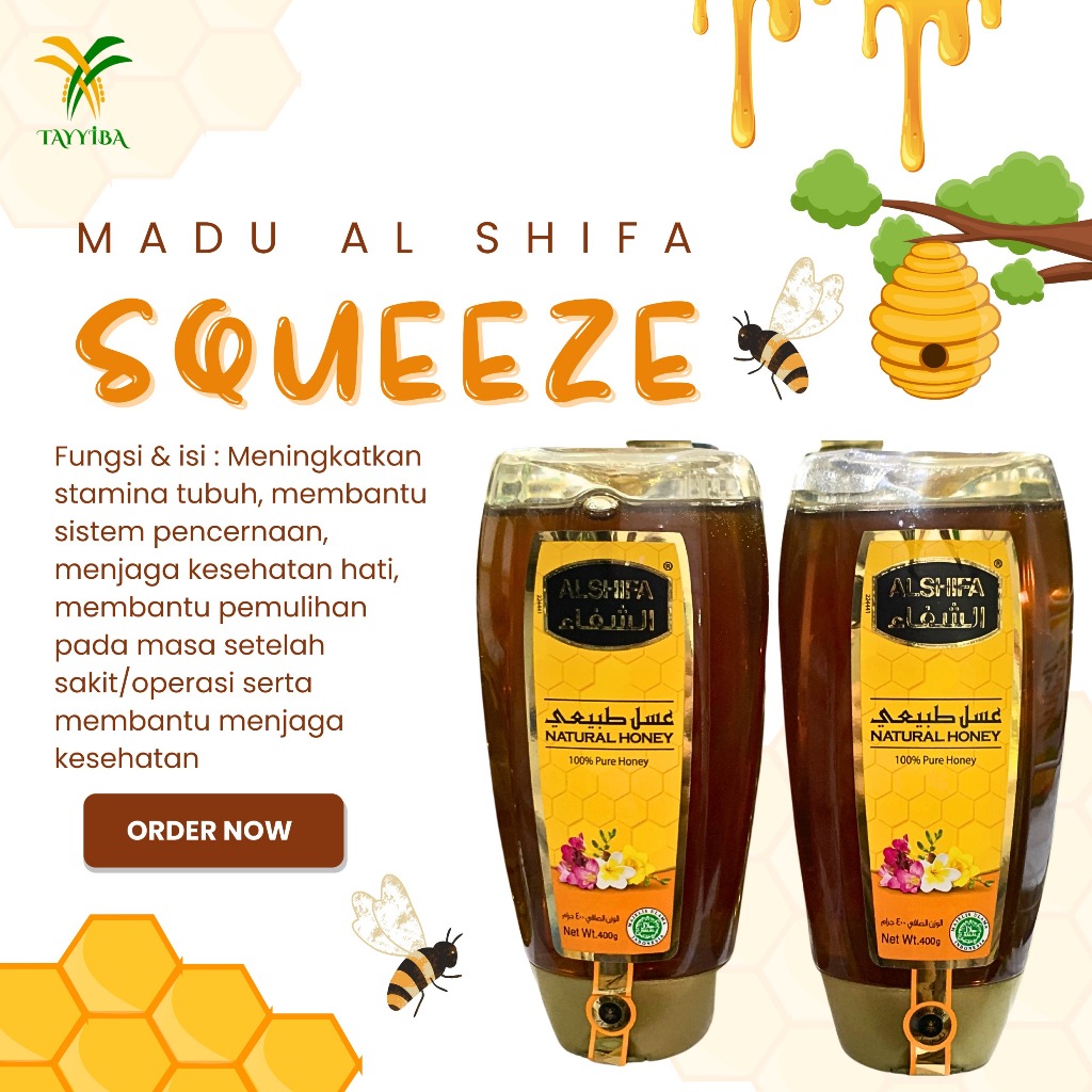 

MADU ALSHIFA SQUEEZE 400GR | NATURAL HONEY