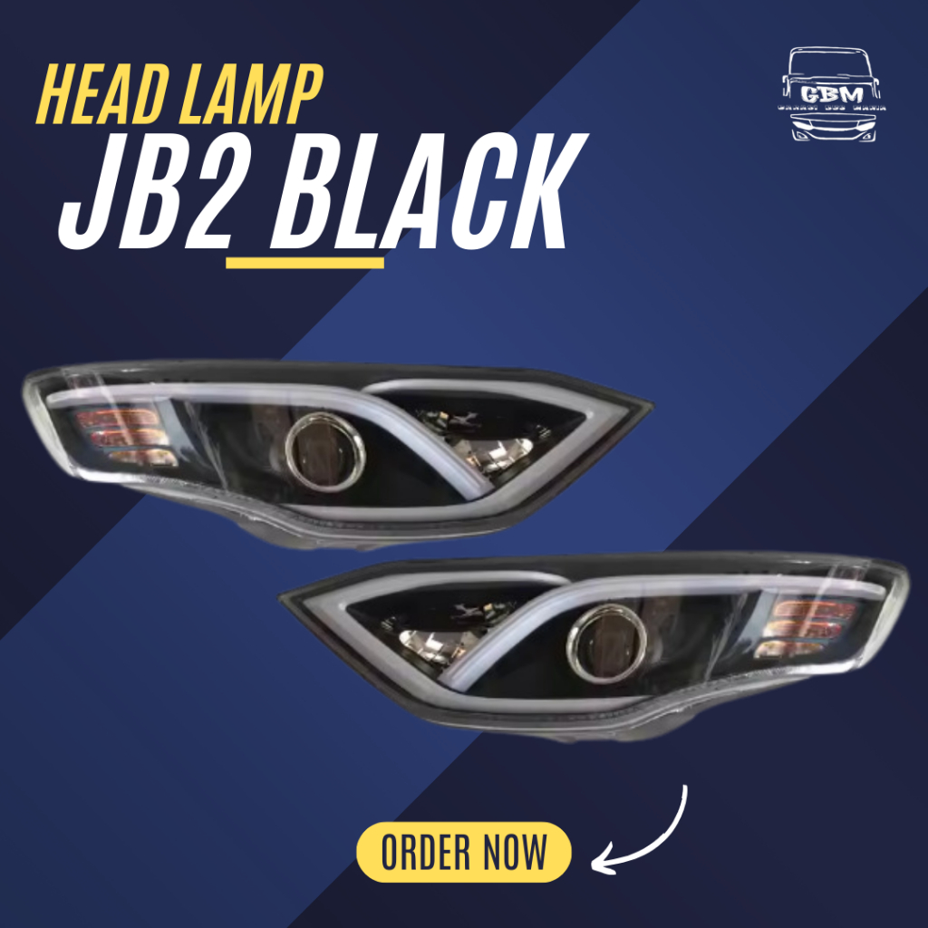 HEAD LAMP BUS JETBUS 2 BLACK