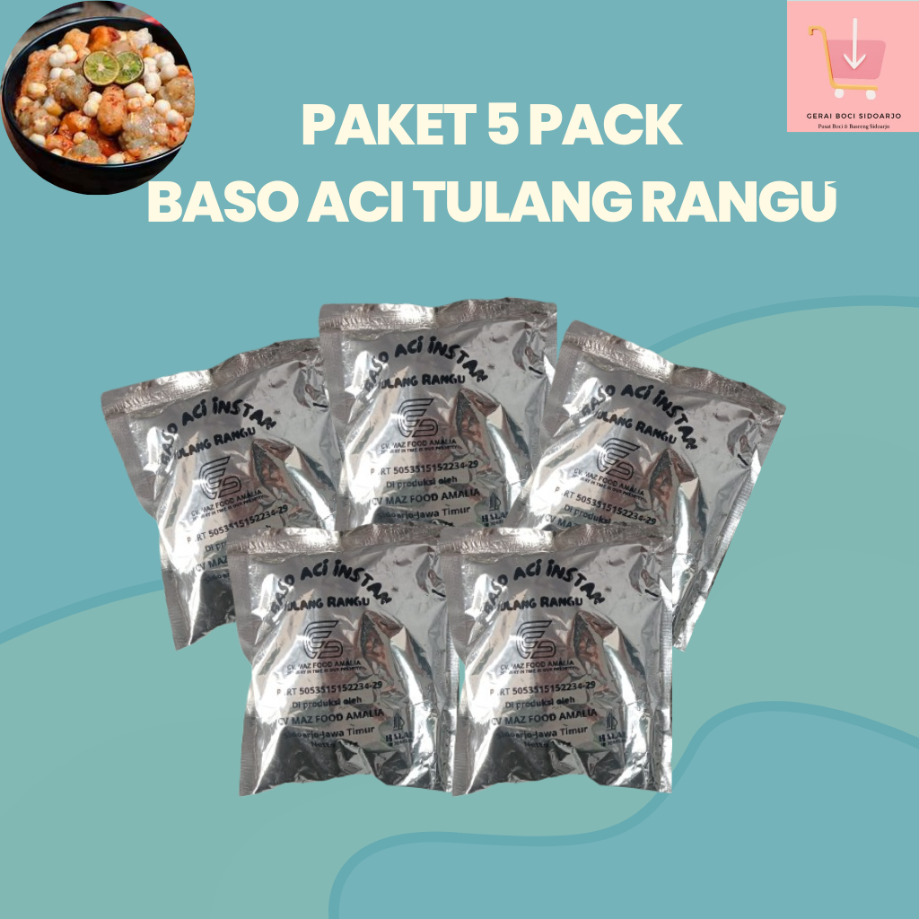 

PAKET 5 PACK BASO ACI INSTAN TULANG RANGU MAZFOOD