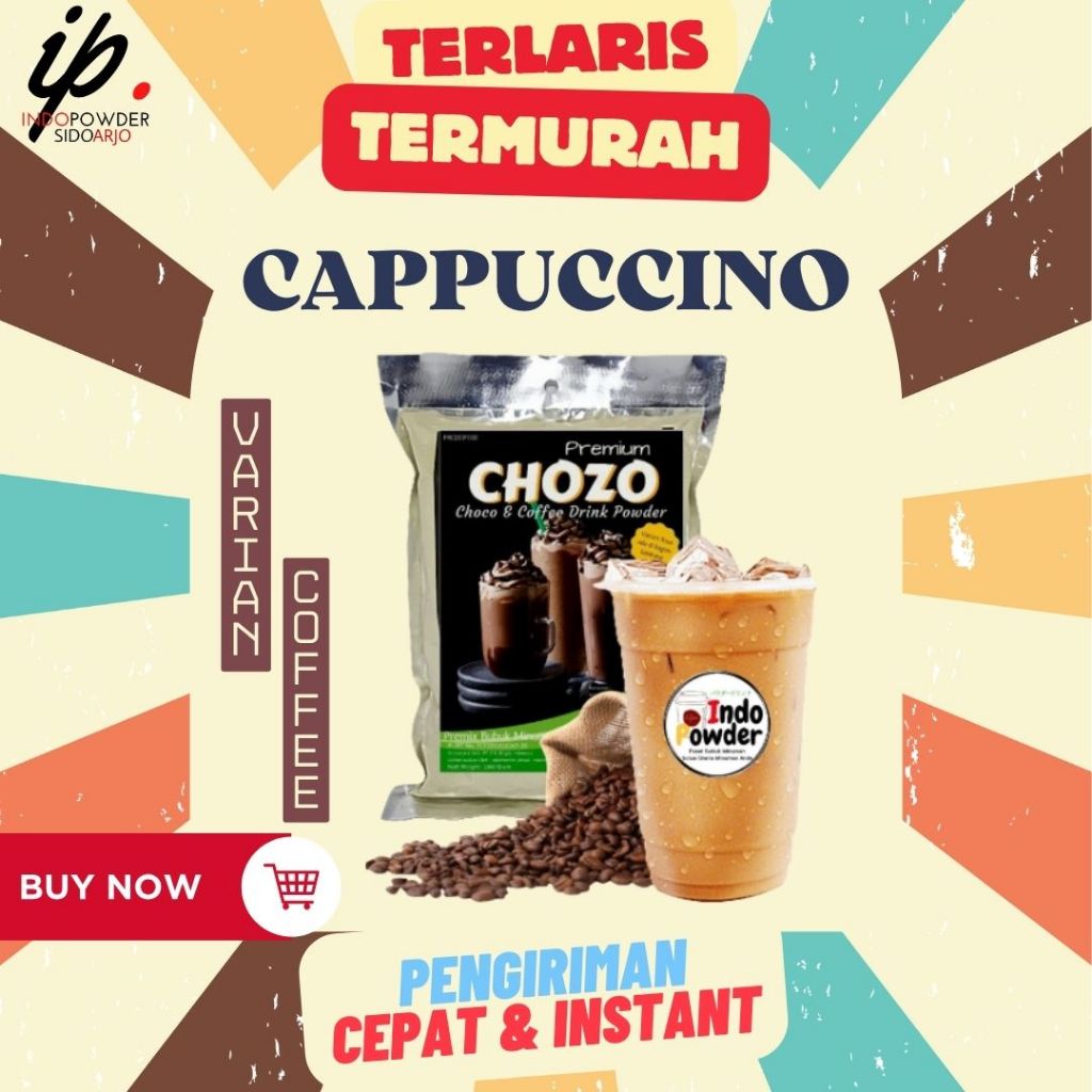 

Bubuk Cappucino 1 Kg / Bubuk Minuman Cappucino / Cincau / Cappucino powder / INDOPOWDER CHOZO