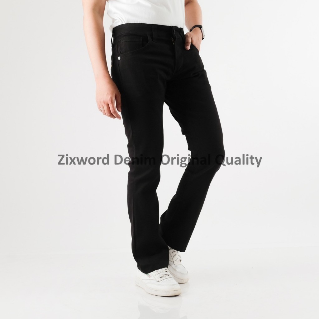 ZIXWORD DENIM - Celana Cutbray Pria Jeans Hitam Semi Cutbray | Celana Semi Cutbray Pria | Jeans Cutb