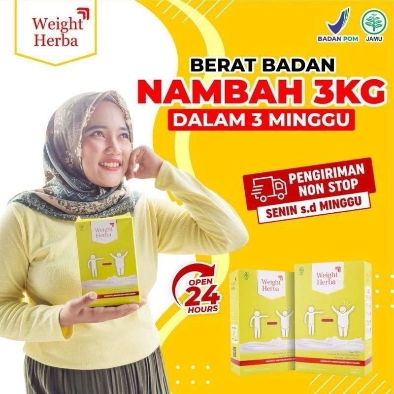 

Wieght Herba Susu Asli Penggemuk Badan Tanpa Gula & Tanpa Olahraga Isi 200gr