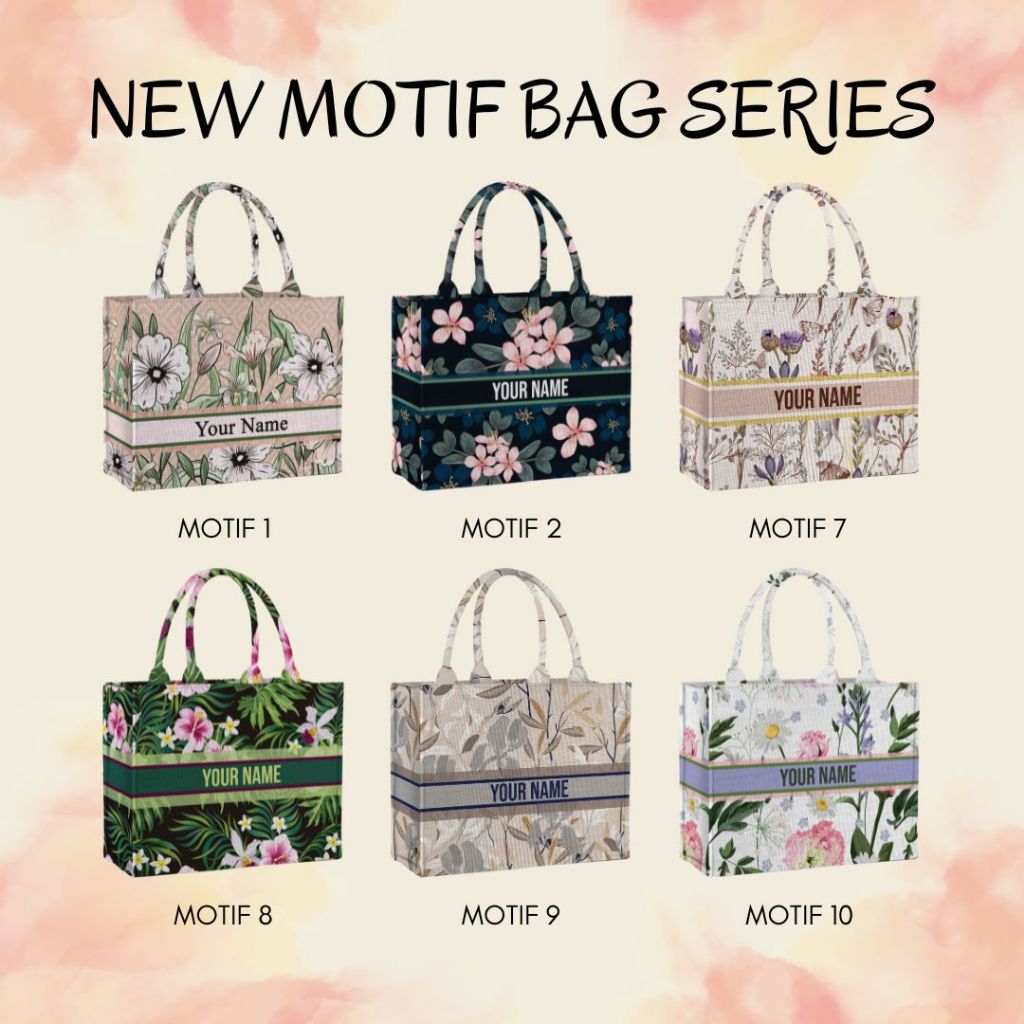tas wanita totebag custom totebag custom nama new series motif