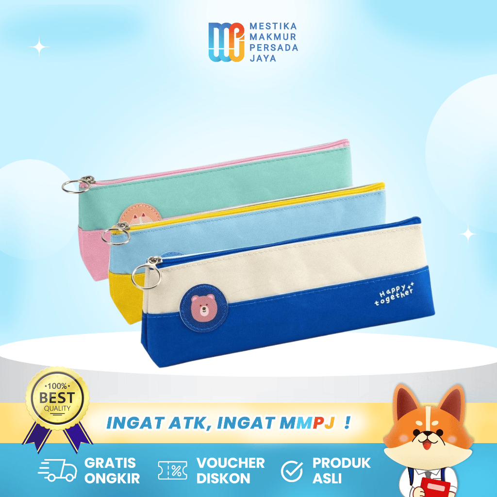 

Deli Tempat Pensil / Kotak Pensil Aesthetic Lucu – Kain 2 Lapis 20Cm EH908​