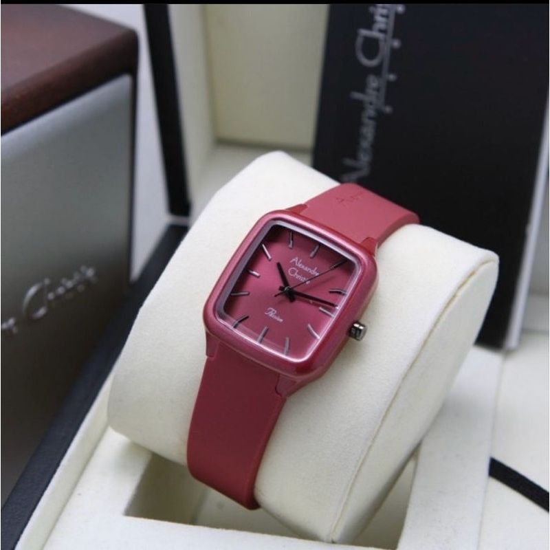 jam tangan wanita karet rubber ac terbaru