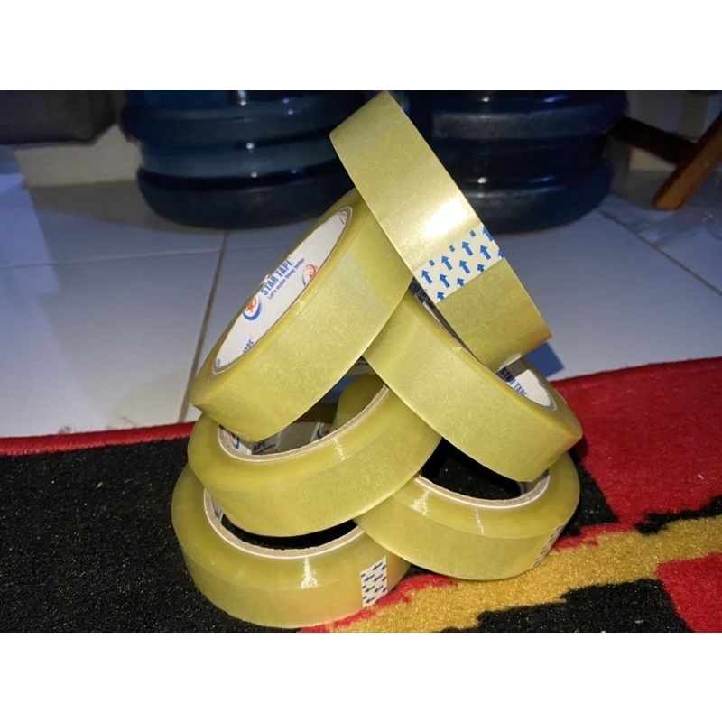 

LAKBAN OPP ( 1 PCS ) CLEAR BENING 24MM ISOLASI STAR TAPE MURAHHHHH KUALITAS TERBAIK