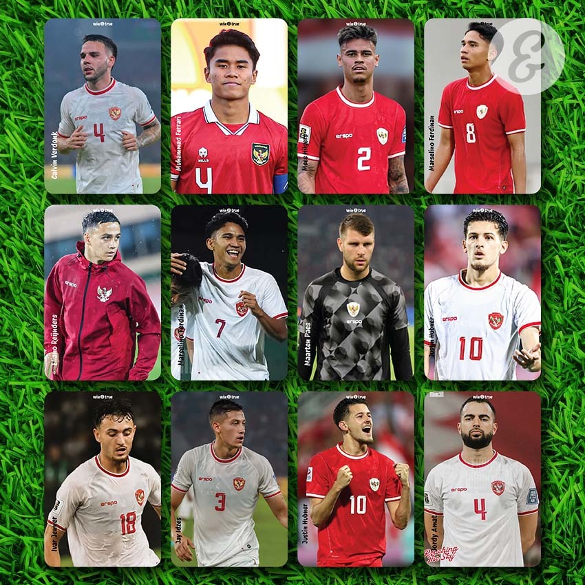 Photocard Timnas Indonesia 50 Pcs - Photocard Pemain Bola Terlengkap