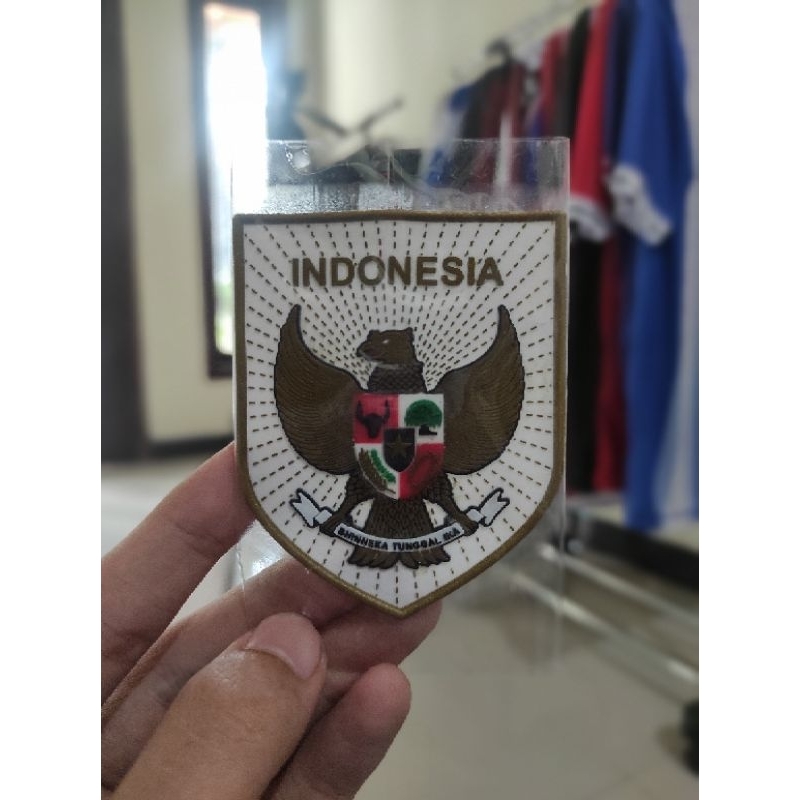 Logo Timnas 3D Rubber Putih | Logo Timnas Indonesia 2022