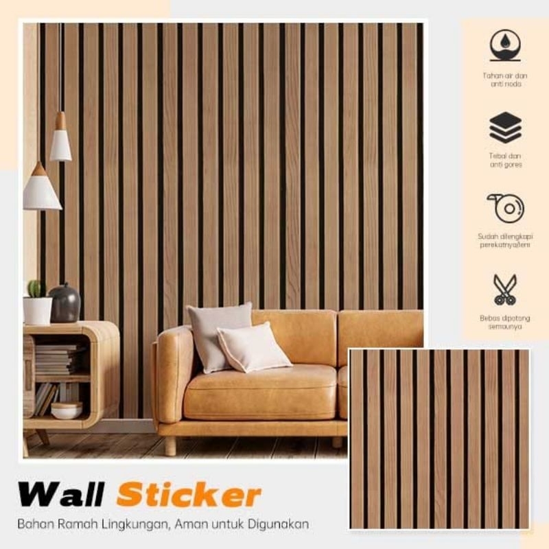 Stiker wallpaper dinding 1 roll / stiker wallpaper dekorasi rumah premium