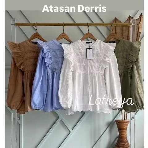 Lafreya Blouse Katbol Premium Derris Atasan LFY eyelet bordir full furing lembut adem