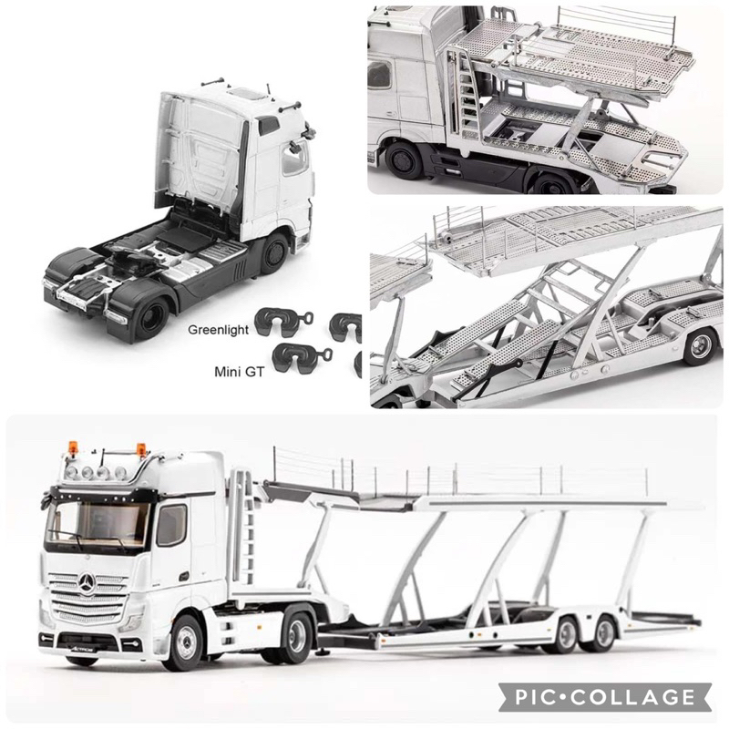 GCD 1:64 Mercedes Benz Actros Double Deck Trailer White