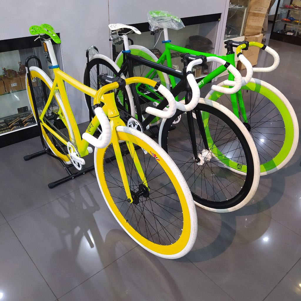 Sepeda Fixie Fixed Gear Fullbike Fixie Doltrap Bahan Alloy Aluminium City Bike Sepeda Anak Muda