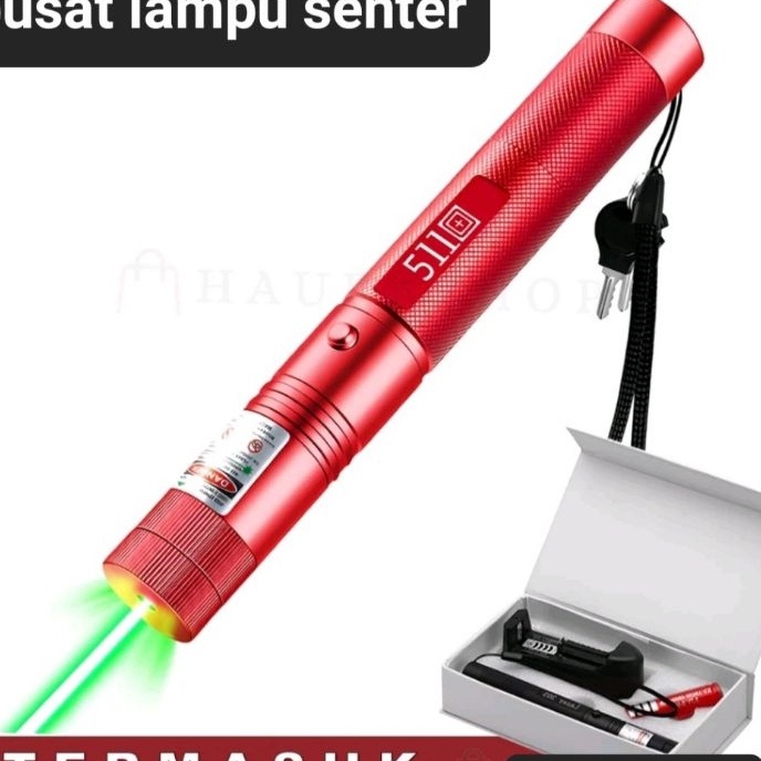 Hematku Laser pointer 511 33orinal GREEN LASERCharger lengkap