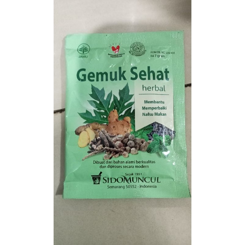 

Gemuk Sehat Sidomuncul 1pack isi 10bungkus