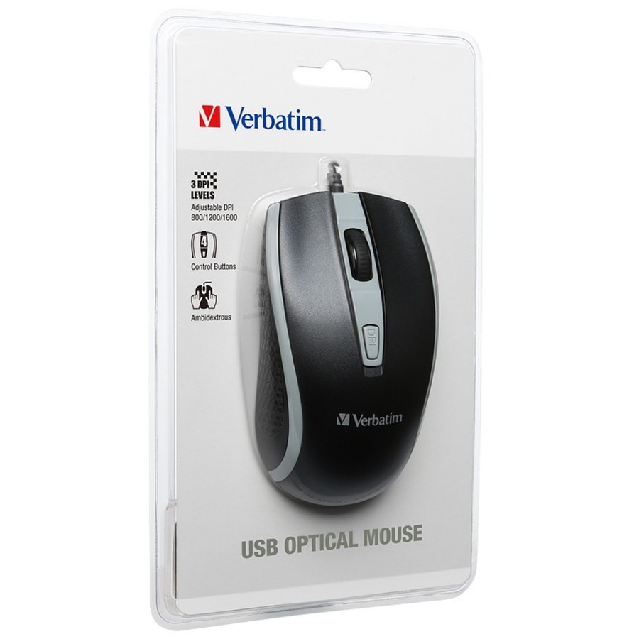 Mouse Verbatim 66513 USB Wired Kabel Mouse