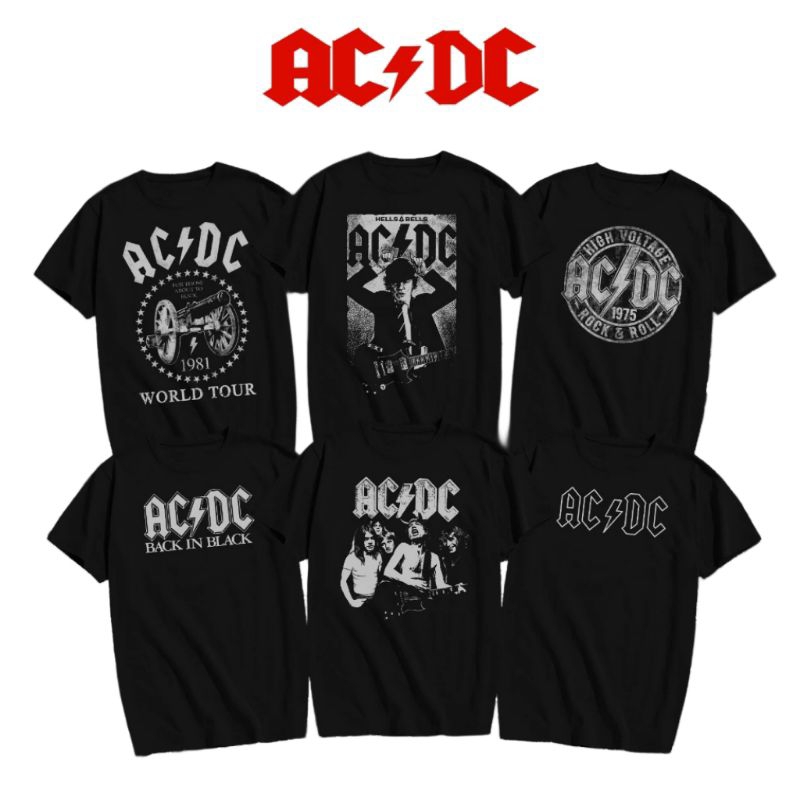 KAOS MUSIK BAND LUAR || T'SHIRT ACDC || KAOS ORIGINAL