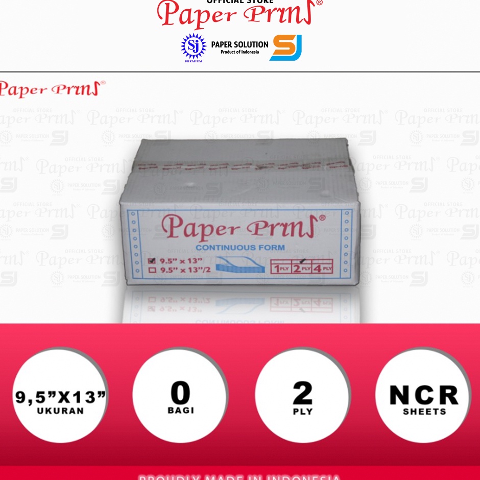 

Harga Murah Paperpryns Kertas Continuous Form 2PLY NCR Folio 95 x 13 C88