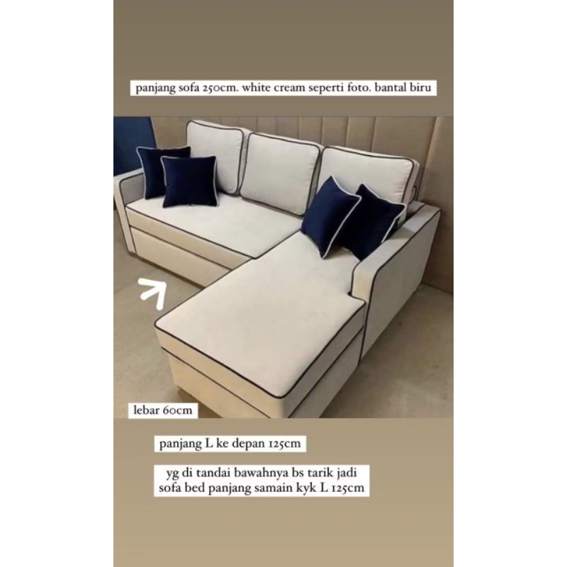 sofa L bed minimalis