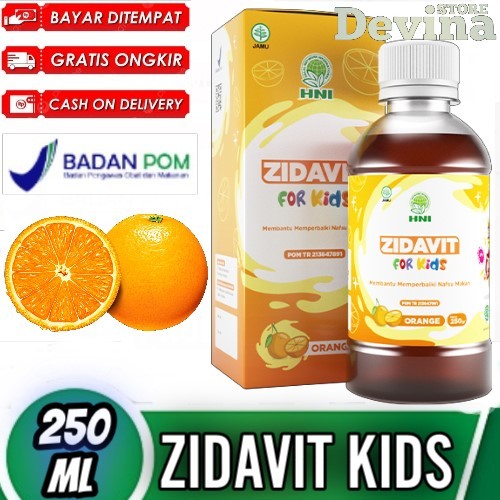 Zidavit Kids HNI HPAI Vitamin Anak Suplemen Madu Penambah Nafsu Makan Dan Mencerdaskan IQ Anak
