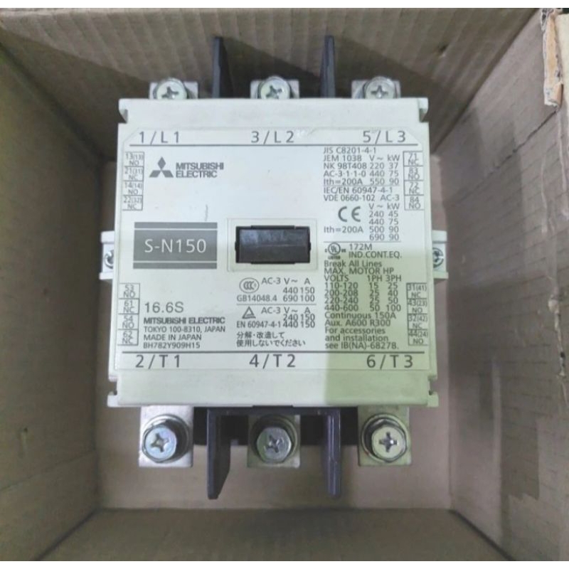 CONTACTOR SN-150 220V 200A MITSUBISHI