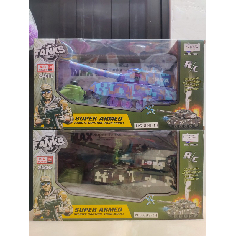 Mainan RC Super Tanks Super Armed 2.4 Ghz Remote Control Tank Model