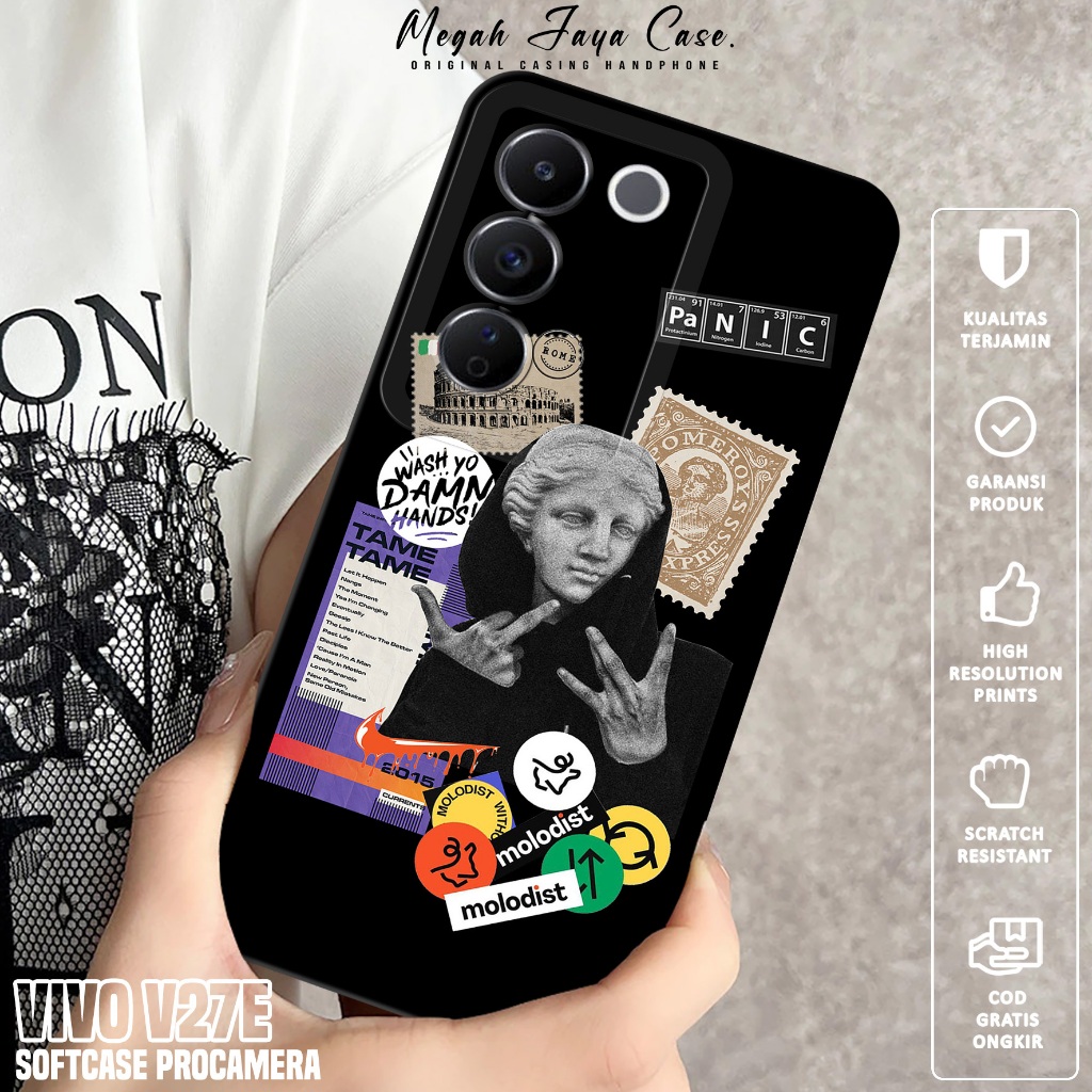 Case VIVO V27E - Softcase Hp VIVO V27E Motif Estetik - Casing Hp VIVO V27E - Softcase Pro Camera - S