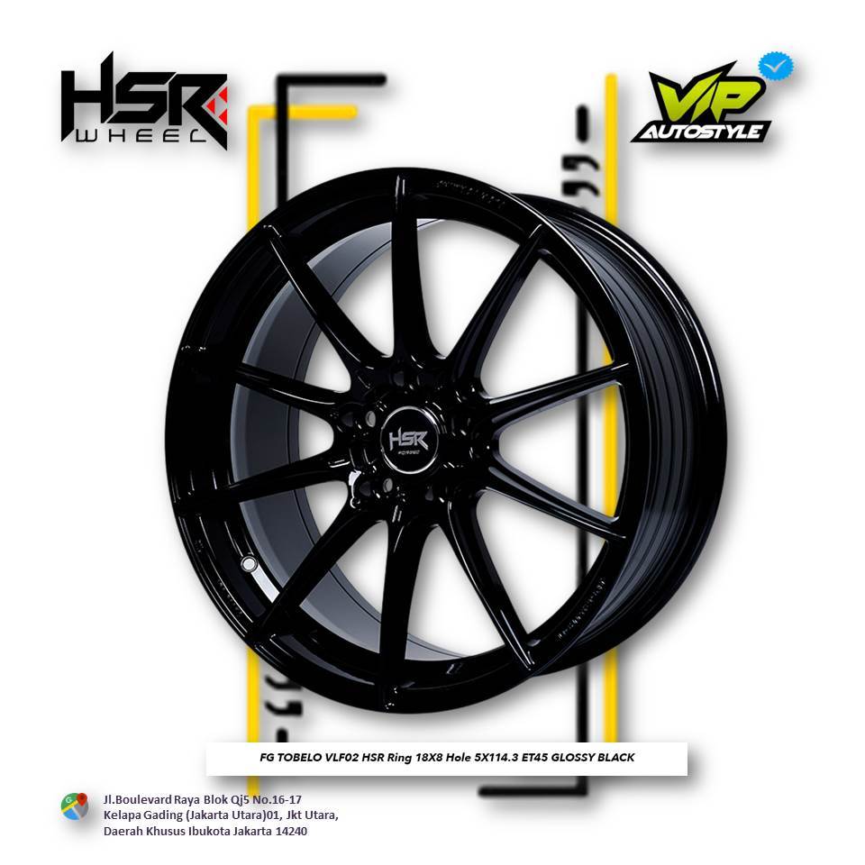 HSR FG TOBELO R18 - Velg Mobil Hyundai Creta, Xpander, Innova, BRV, HRV Ring 18 - HSR Jakarta