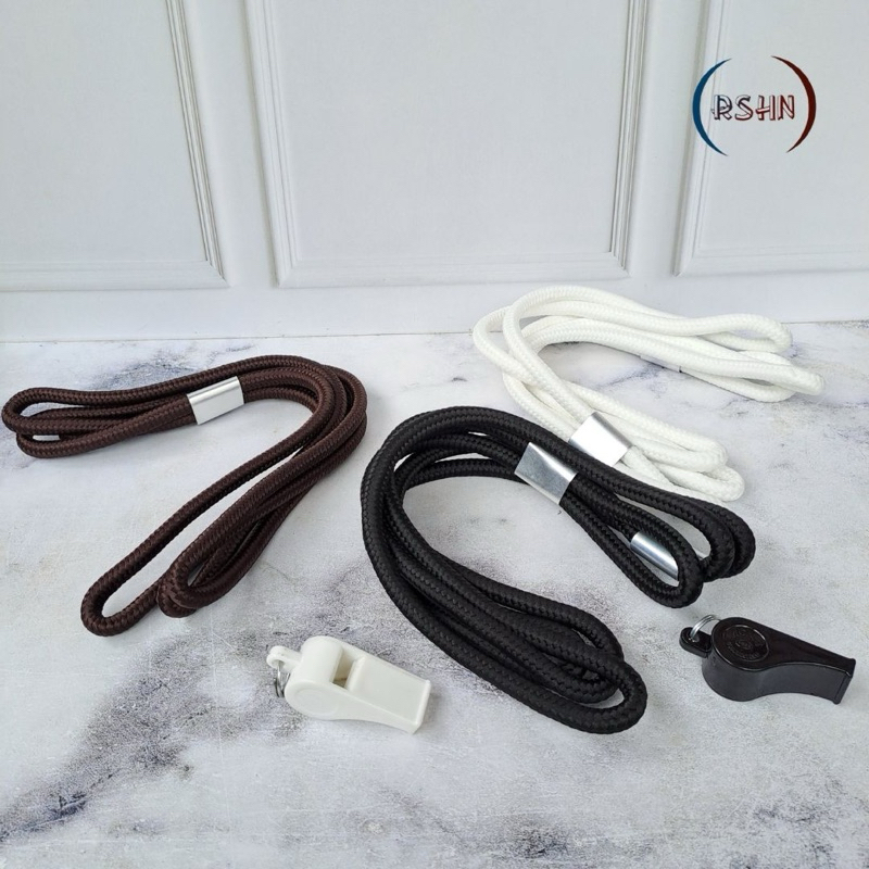 tali kur sumbu + peluit untuk polisi satpam security