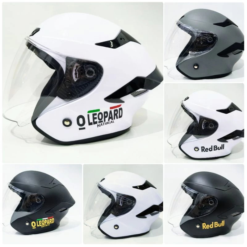 HELM ARL TT COURSE PANDORA SINGLE VISOR HALF FACE SNI