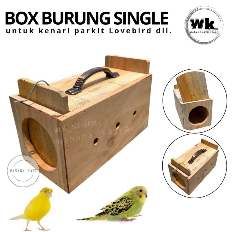 Box bawa burung kayu model single | Box cod burung kualitas haluss