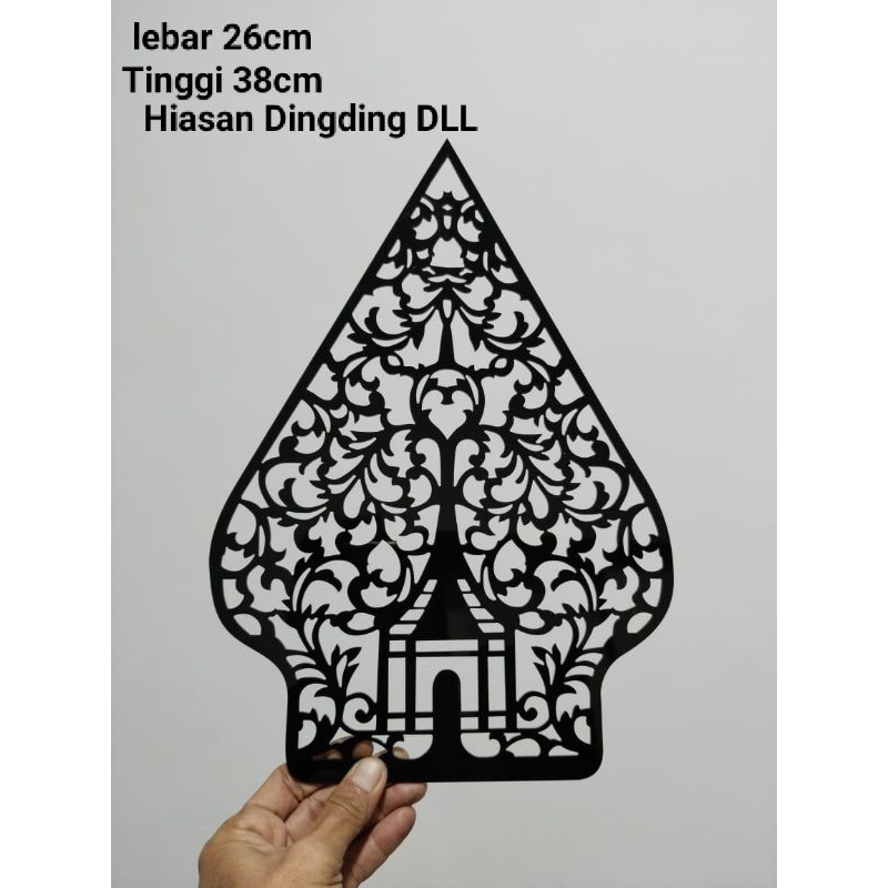 Gunungan wayang Dekorasi Hiasan Dingding Akrilik Hitam