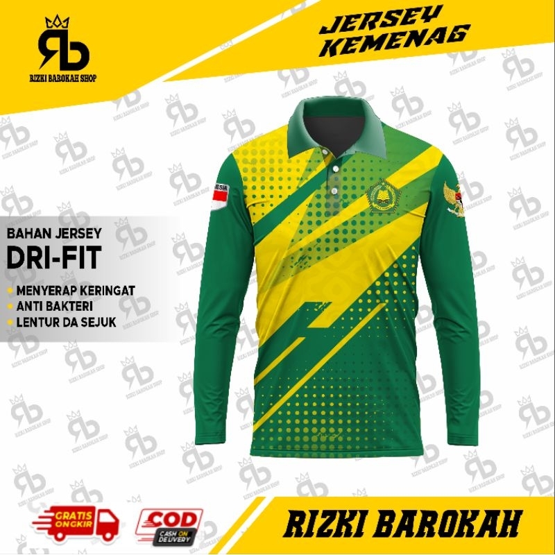 QH JERSEY KEMENTERIAN AGAMA/JERSEY KEMENDAG PANJANG/JERSEY LAPANGAN /KAOS OLAH RAGA PANJANG/KAOS