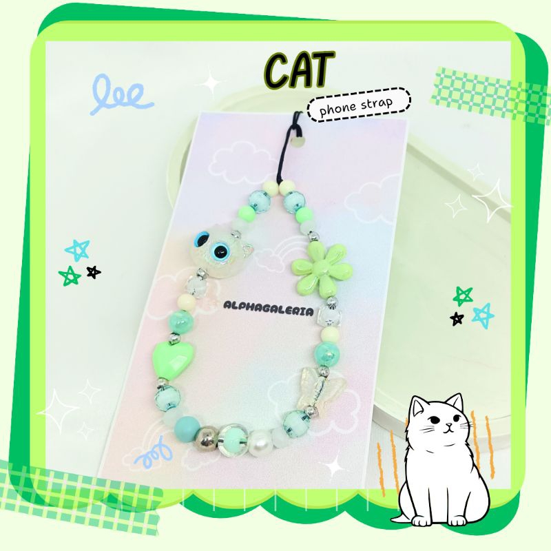 Phone Strap Kiyowo Cat Kucing Lucu | Gantungan HP | Phone Charm Unik
