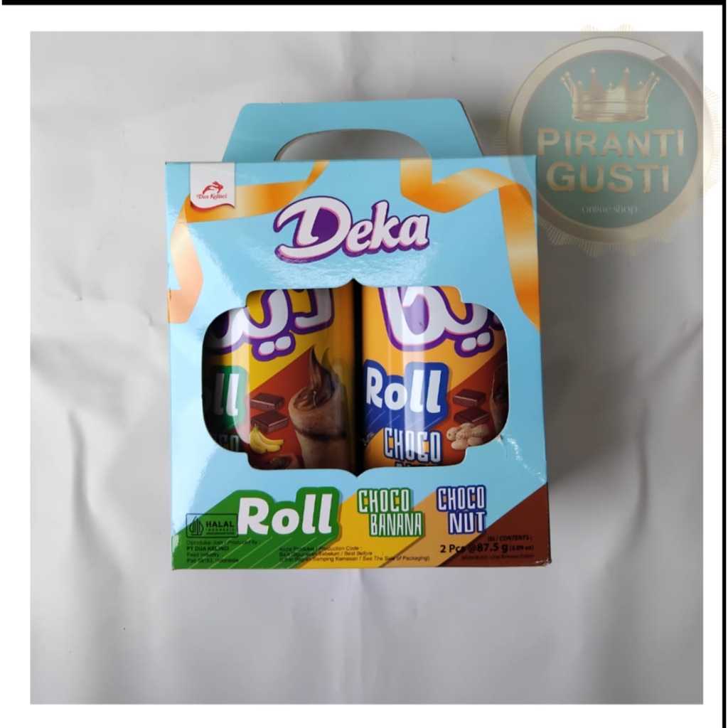 

Deka wafer roll kemasan hampers isi 2 kaleng choo banana & choco nut