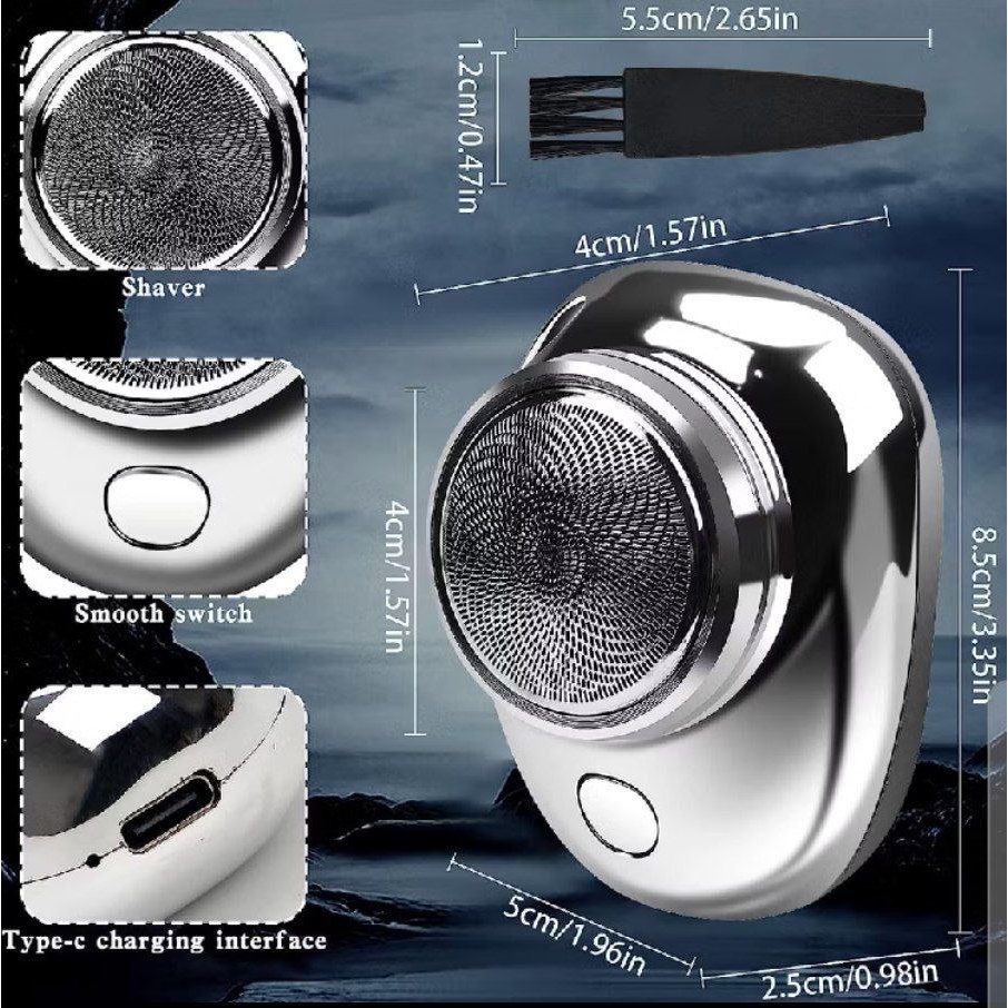 【COD】Alat Cukur Mini Batu Luar Angkasa Gradien USB Mini Face Shaver/Mini Alat Cukur Listrik Portabel