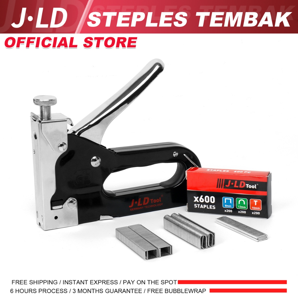 

JLD Steples Tembak 3 in1 Stapler Hekter Heavy Duty Alat Perkakas Binder Stationery - Model U/D/T